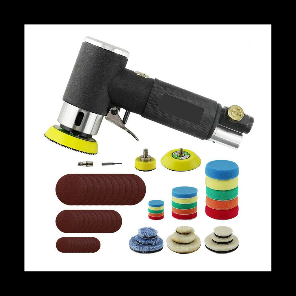 Air Sander Mini Pneumatic 1In/2In/3In Grinding Machine Set for Car Polishing High Speed Air Powered Polisher Air Tool 