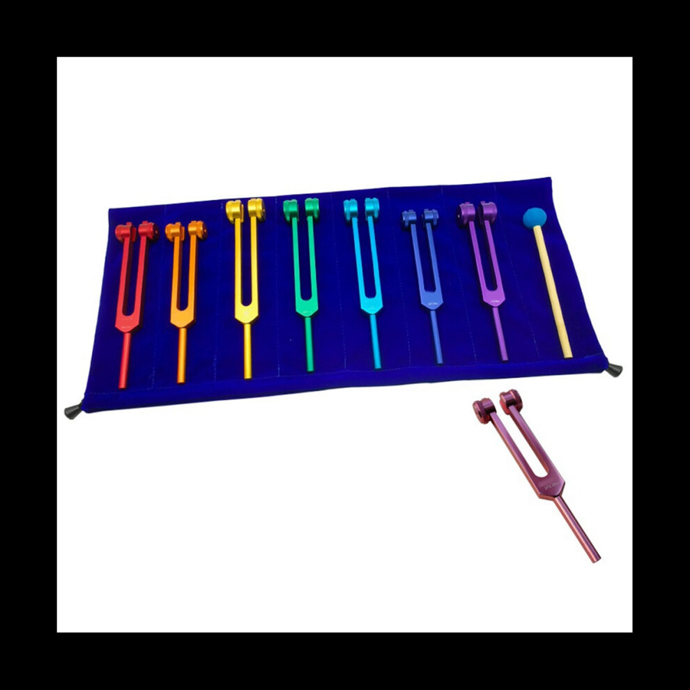 Chakra Tuning Fork Set for Healing, Sound Therapy, Maintaining Perfect Harmony of Body, Mind and Spirit