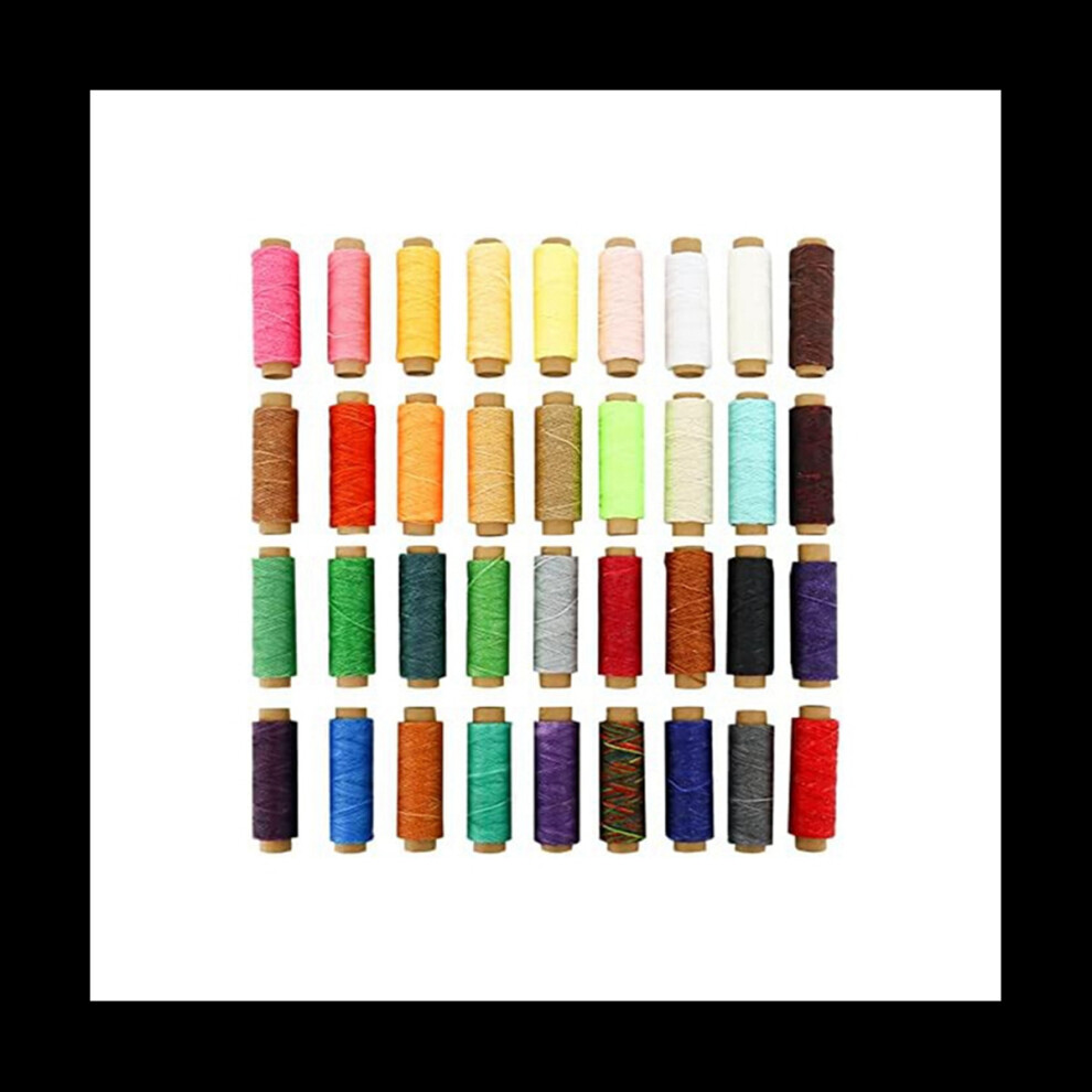 36 Colors Waxed Thread Hand Stitching Waxed Thread for Leather Sewing for DIY Leather Craft and Book Bind Bracelets