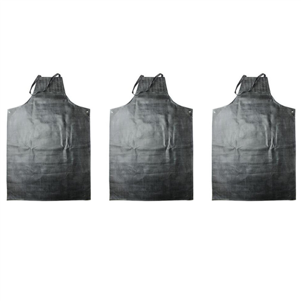 3X Heavy Duty Waterproof Rubber Vinyl Apron Industrial Pvc Adjustable Rubber Butcher Apron For Men 4763299505200
