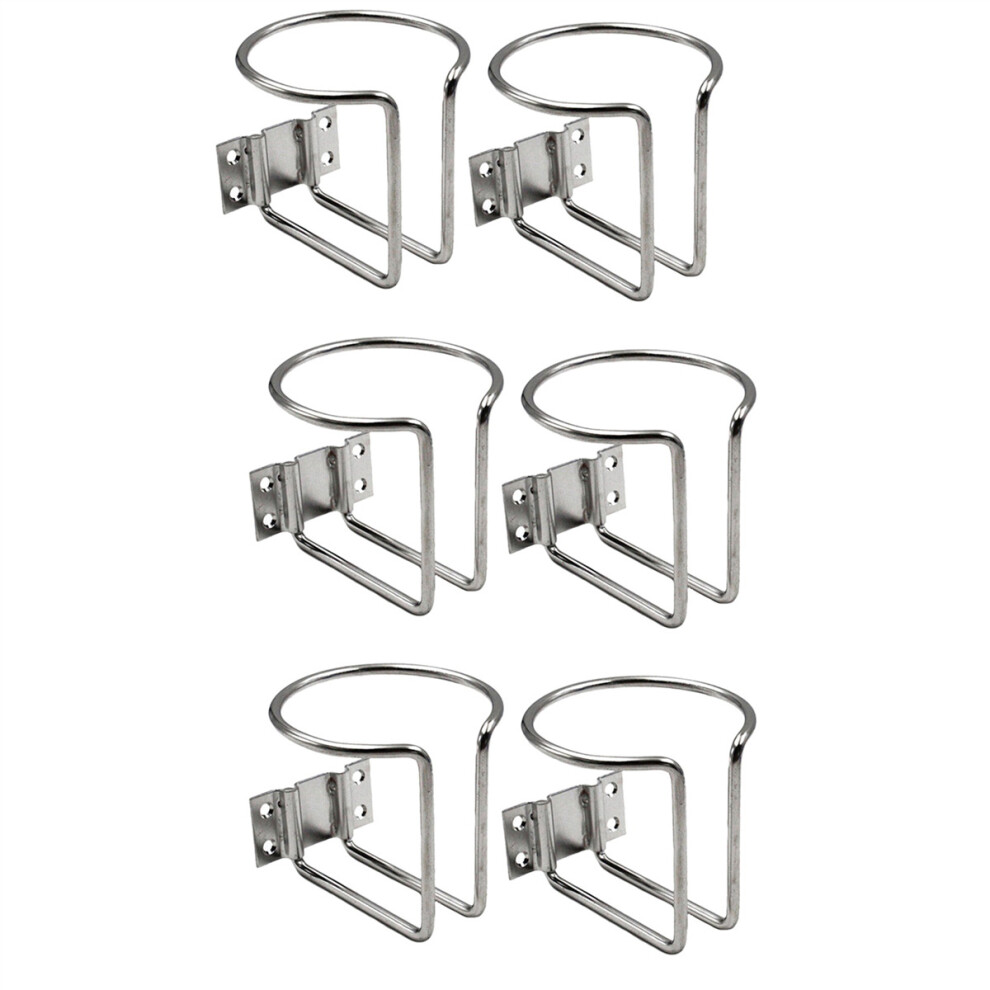 6Pcs Stainless Steel Car Boat Ring Cup Drink Holder Bottle Stand For Marine Yacht Truck Rv 4763299517791