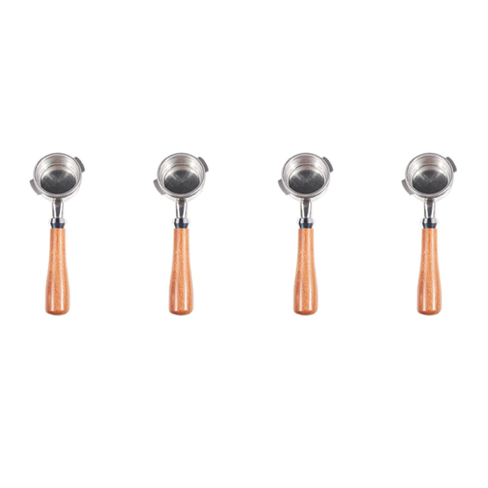 4Pcs 58Mm Stainless Steel Coffee Machine Bottomless Portafilter For Coffee Machine Professional Accessory Brown 4763299517258