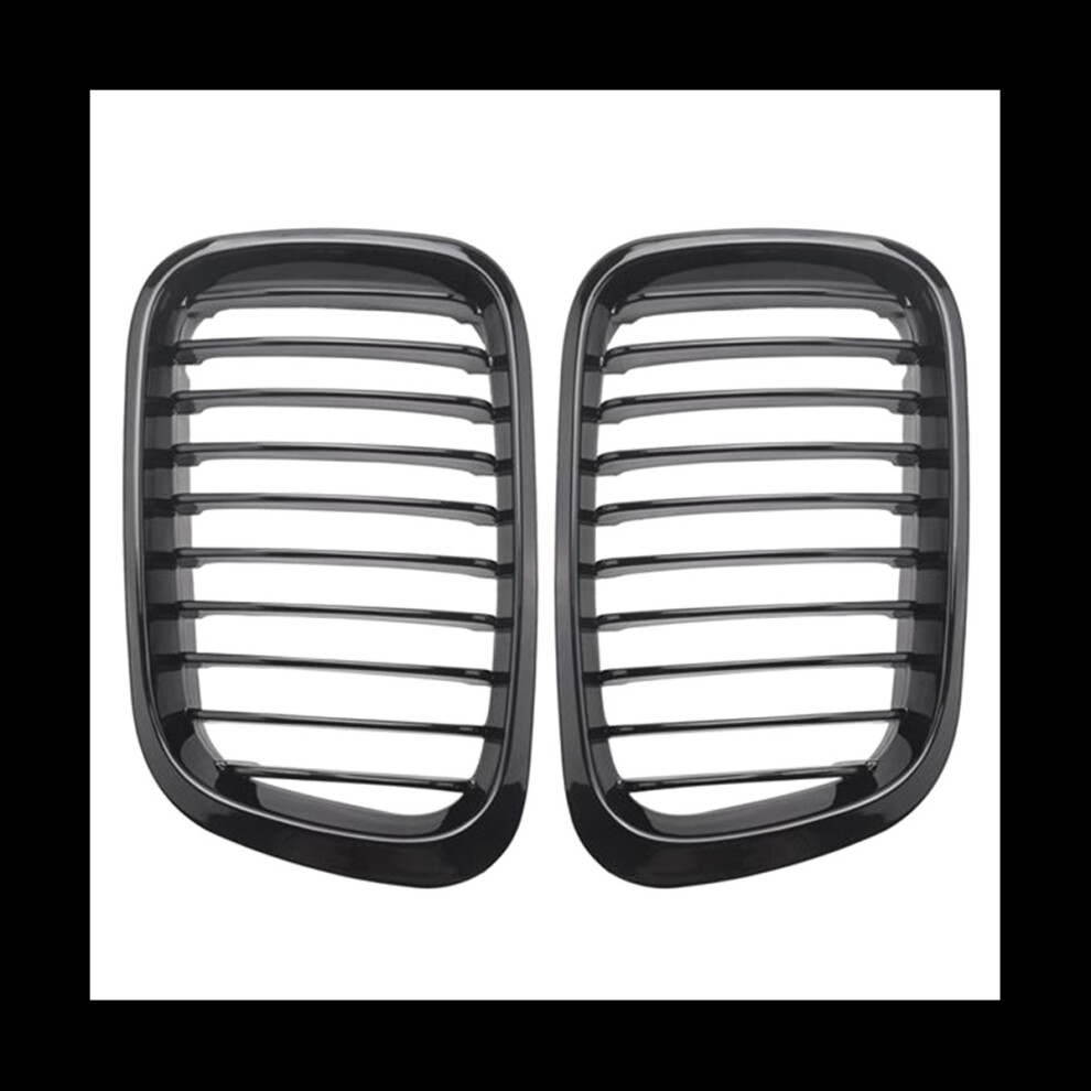 Front Kidney Grills For E46 3 Series 320I 325I 325Xi 323I 4D 4 Door 1998-2001 Gloss 51138208489 51138208490 Black 4763299519474