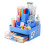 Rotating Pen Pencil Holder Desk-Organiser -Pencil Pots Makeup Brush Holder with 11 Compartments for Home Blue 1