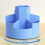 Rotating Pen Pencil Holder Desk-Organiser -Pencil Pots Makeup Brush Holder with 11 Compartments for Home Blue 2