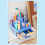 Rotating Pen Pencil Holder Desk-Organiser -Pencil Pots Makeup Brush Holder with 11 Compartments for Home Blue 3