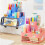Rotating Pen Pencil Holder Desk-Organiser -Pencil Pots Makeup Brush Holder with 11 Compartments for Home Blue 4
