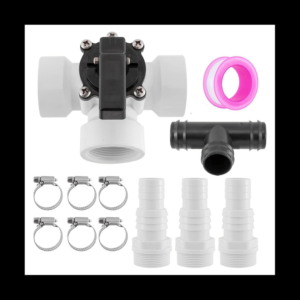 Pool 3-Way Diverter Valve Kit 1.25Inch Or 1.5Inch Female Universal Combination Hose Combo Adapter Pool Accessories 4763299500779