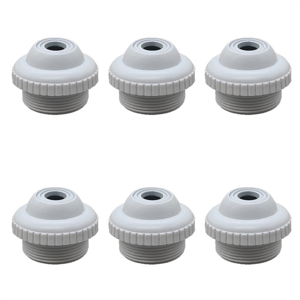 6X Swimming Pool Return Jet Fitting Massage Nozzle Inlet Outlet Bath Tub Nozzle with Adjustable Jet Eyeball Pool Tool 