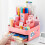 Rotating Pen Pencil Holder Desk-Organiser -Pencil Pots Makeup Brush Holder with 11 Compartments for Home Pink 5