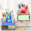 Rotating Pen Pencil Holder Desk-Organiser -Pencil Pots Makeup Brush Holder with 11 Compartments for Home Pink 6
