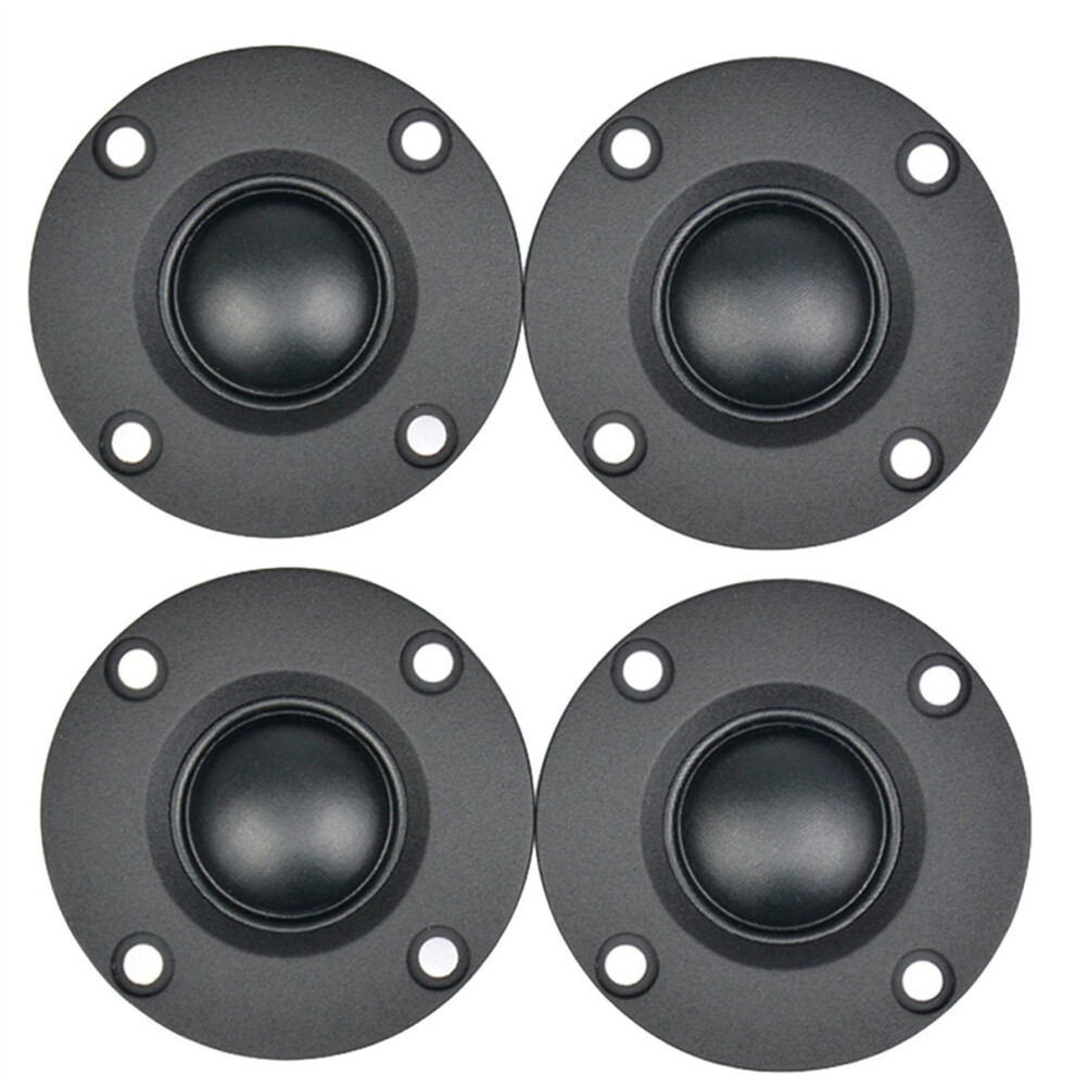 4Pcs Tweeter 1.5Inch 6Ohm 30W Dome Silk Film Tweeter Hifi Treble Speaker Audio Loudspeaker With Heatsink Black 4763299574602