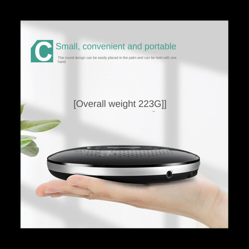 Portable CD Walkman Rechargeable Intelligent Touch Screen CD Player Digital Display Stereo Speaker for Student Black 2