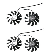 HA8010H12F-Z 75MM 2Pin GTX1050Ti GPU Cooler DUAL Fan for Geforce GTX 1050Ti GTX-1050-Ti-4GT-OC(4Pcs)