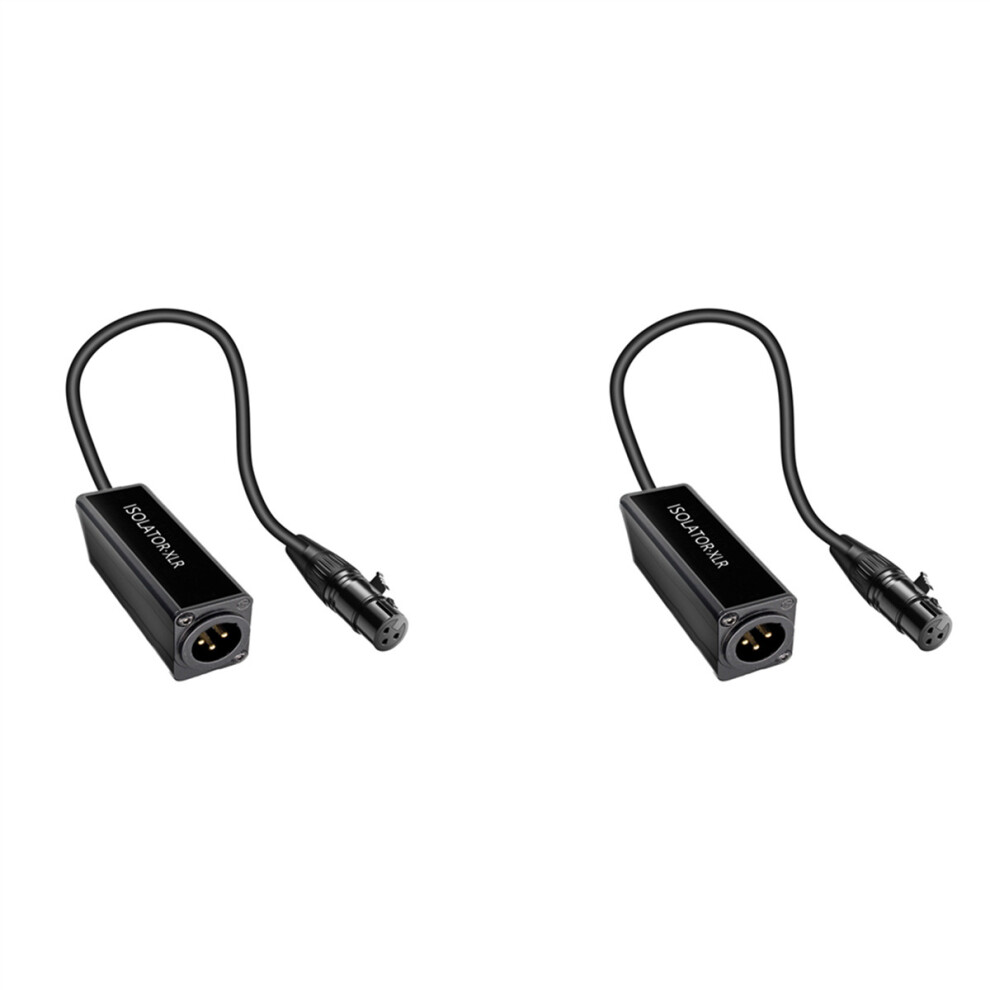 2X Audio Cable Isolator XLR Eliminates Noise Ground Loop Audio Isolator Anti-Interference Current Sound Eliminates Noise 