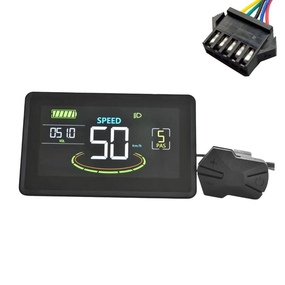 Photos - Climbing Gear H6C Electric Bike LCD Display Meter 24V-60V E Scooter LCD Panel Color Screen with USB UART for Electric Bike(SM 5PIN)