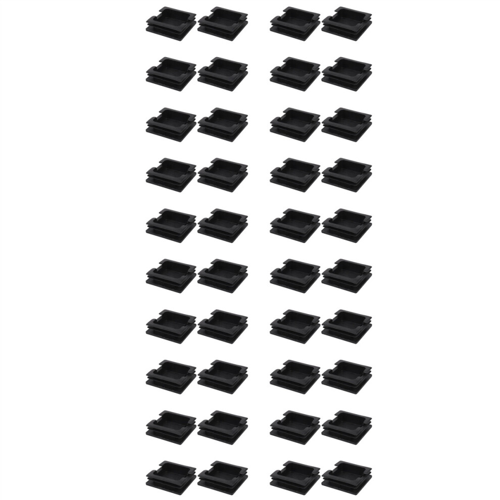 75mm x 75mm Plastic Square Caps Tube Pipe Inserts End Blanking 40 Pcs