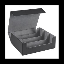 1800+ Card Deck Case for Trading Cards, Magnetic Card Storage Box Top Side-Loading Deck Case Game Cards Box Black+Gray