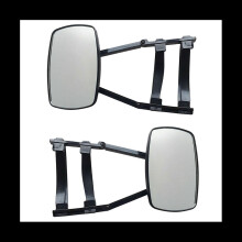 Universal Clip-on Towing Mirrors Extended Mirrors for Towing 360¡ã Rotation Adjustable Towing Mirror, Black 2PCS