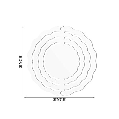 40Pcs 3 Inch Sublimation Wind Spinner Blanks 3D Wind Spinners Hanging Wind Spinners for Indoor Outdoor Garden Decoration