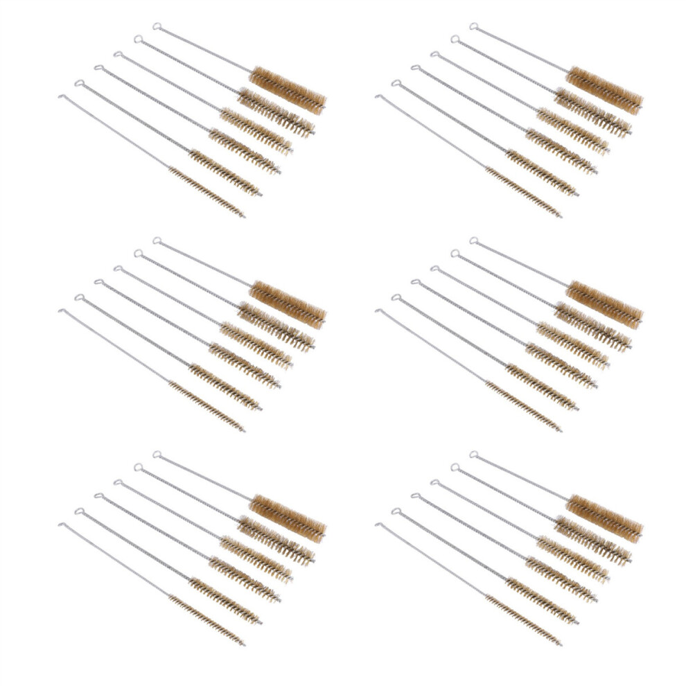 36 Pcs Brass Tube Cleaning Brush Wire Brush Set Cleaning Polishing Tool Brass Wire Brush Set 4763299518866