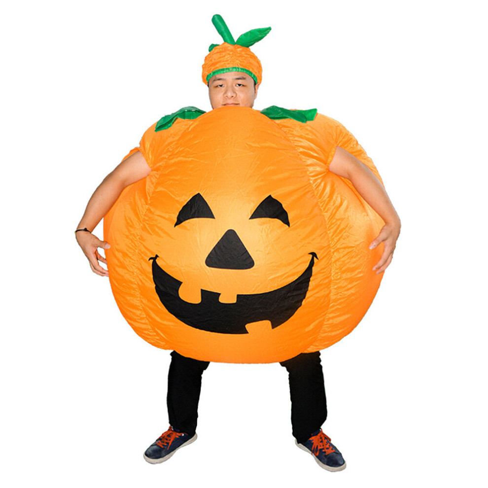 Adults Pumpkin Inflatable Costume Prop Blow Up Inflatable Fancy Dress for Halloween Carnival Cosplay Party Stage Performance