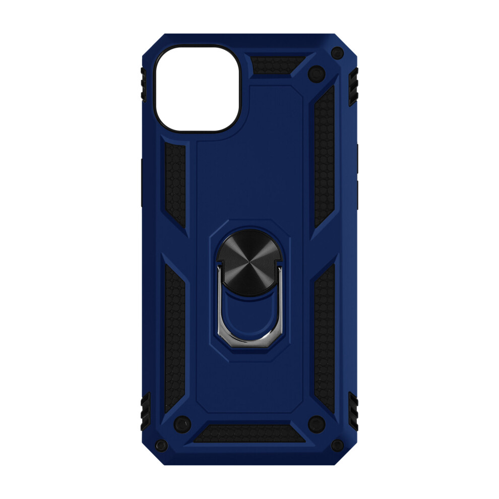 Case For Iphone 15, Hybrid Shockproof With Magnetic Ring Stand, Navy Blue 3662427878258