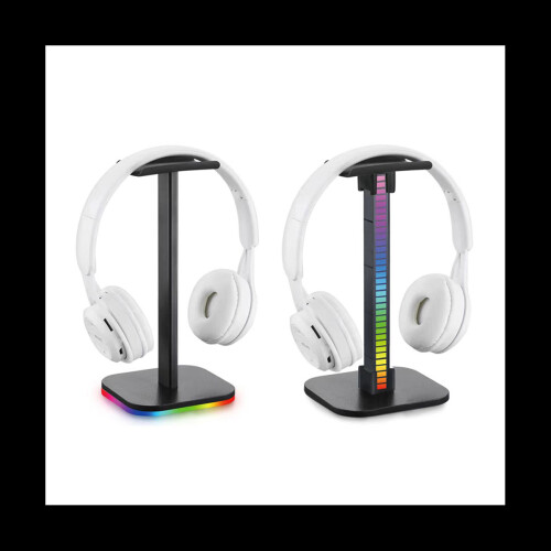 RGB Headphone Stand Game Headset Desk Display Holder LED Base USB Pickup Light Headset Support Bracket-B 2