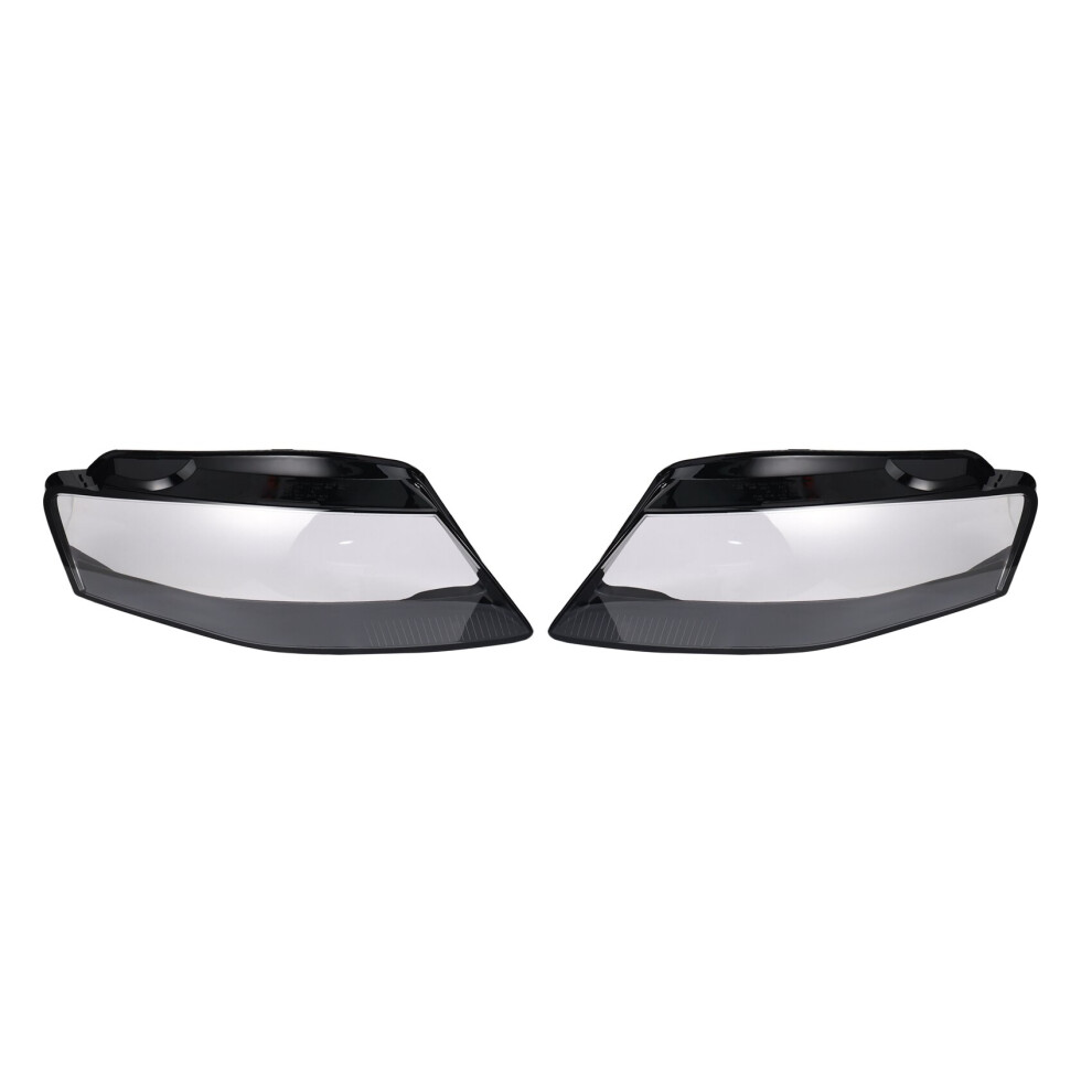 1Pair Front Car Headlight Lens Light Cover For A4 B8 2008-2012