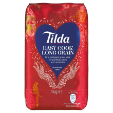 Tilda Easy Cook Long Grain 1kg ( Pack of 8 )