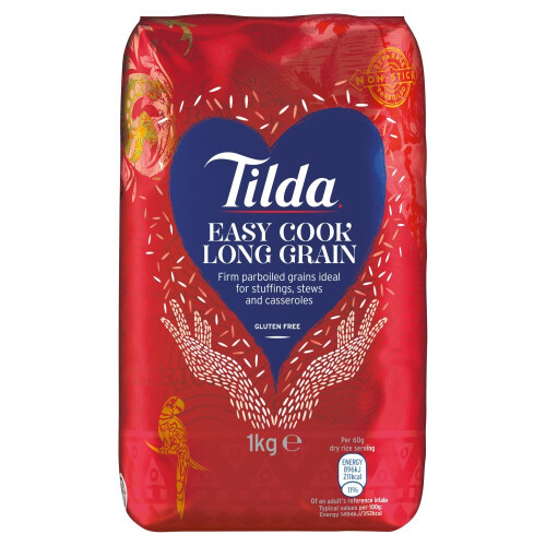 Tilda Easy Cook Long Grain 1kg ( Pack of 8 )