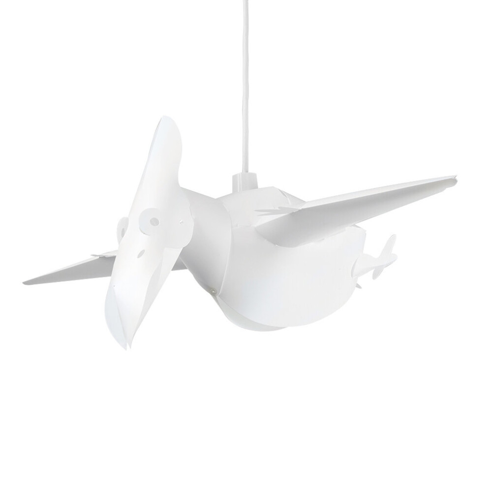 Children's Pterodactyle Dinosaur White Ceiling Pendant Shade