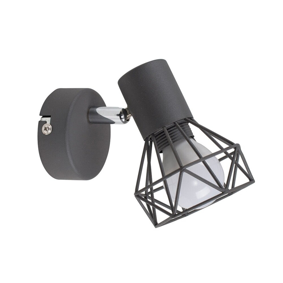 Angus Single Grey Indoor Wall Light