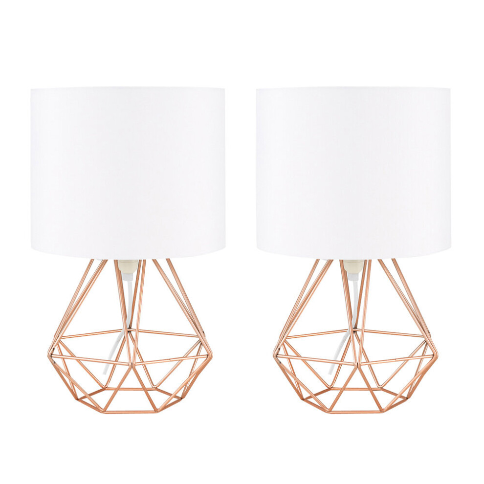 Angus Pair of Copper Table Lamp