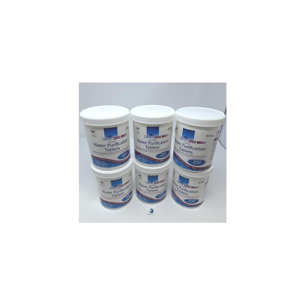 Oasis 1000 Water Purification Tablets Pack of 6-image-OPC-PCFHVRM-NEW