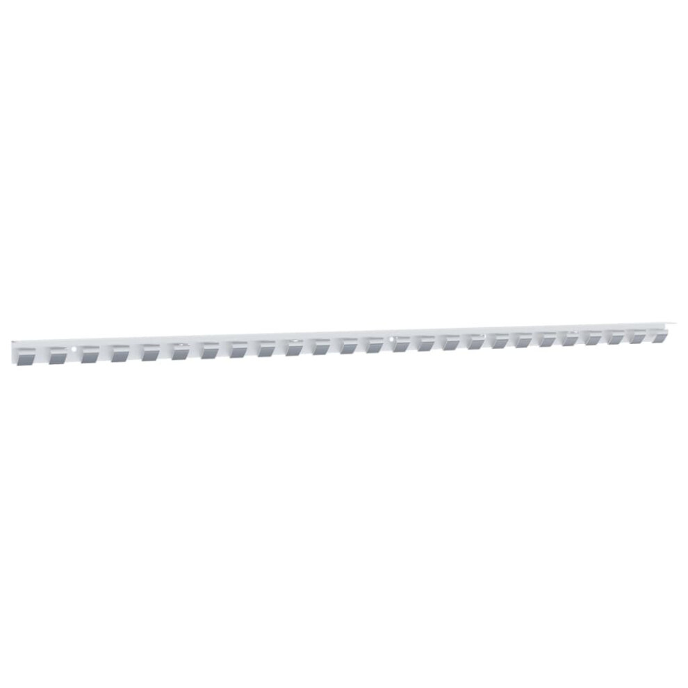 vidaXL Mounting Rail Suspension Rail Curtain Rail Track Silver Stainless Steel