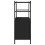 VidaXL vidaXL Bookshelf Display Storage Unit Bookcase Black Engineered Wood and Iron 5