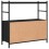 VidaXL vidaXL Bookshelf Display Storage Unit Bookcase Black Engineered Wood and Iron 6