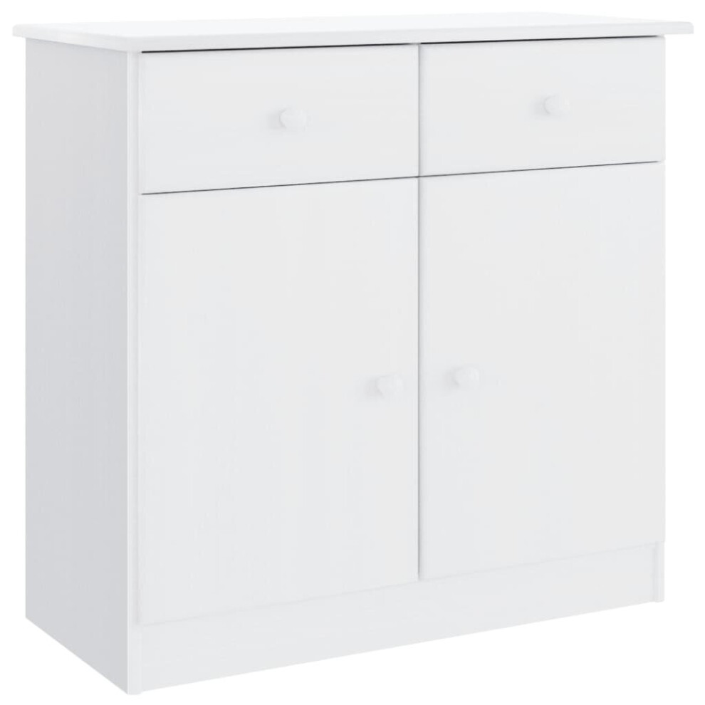 Vidaxl (White) Sideboard Storage Cupboard Side Cabinet Buffet Alta Solid Wood Pine