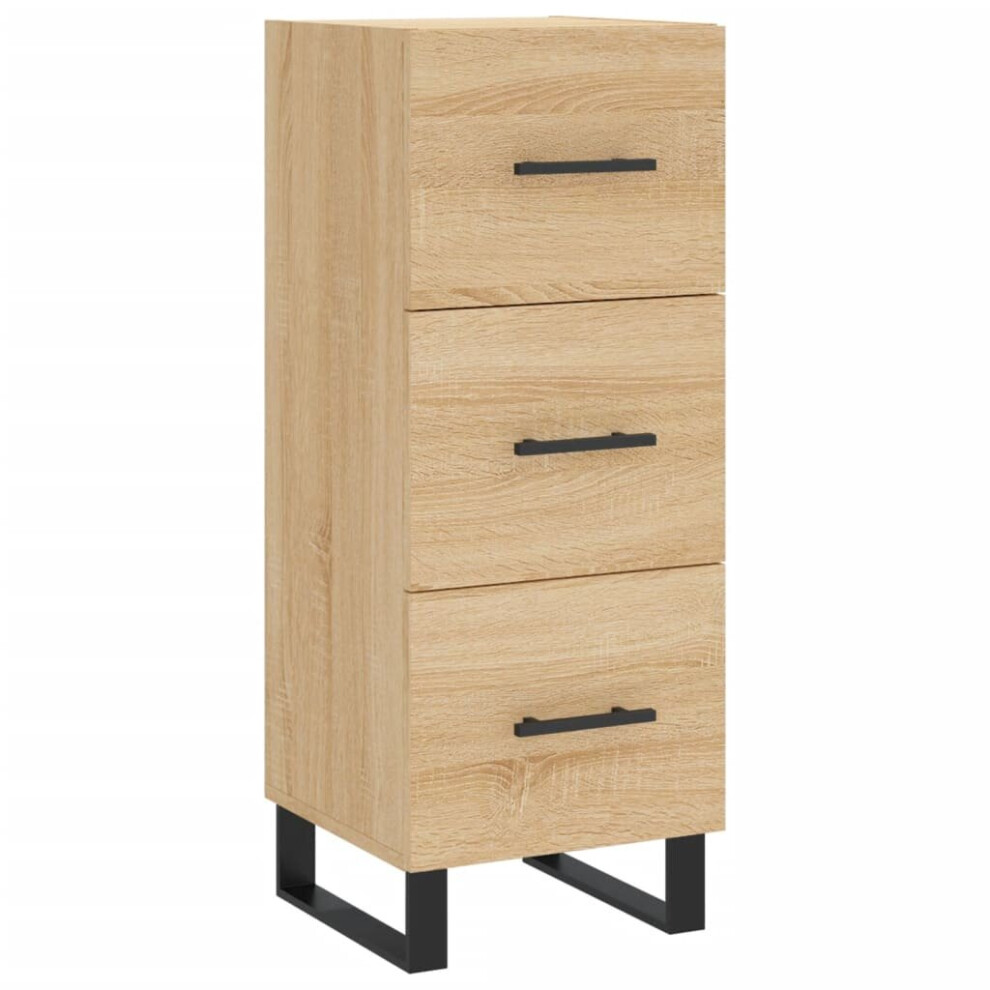 Vidaxl Sideboard Storage Side Cabinet Cupboard Sonoma Oak Engineered Wood