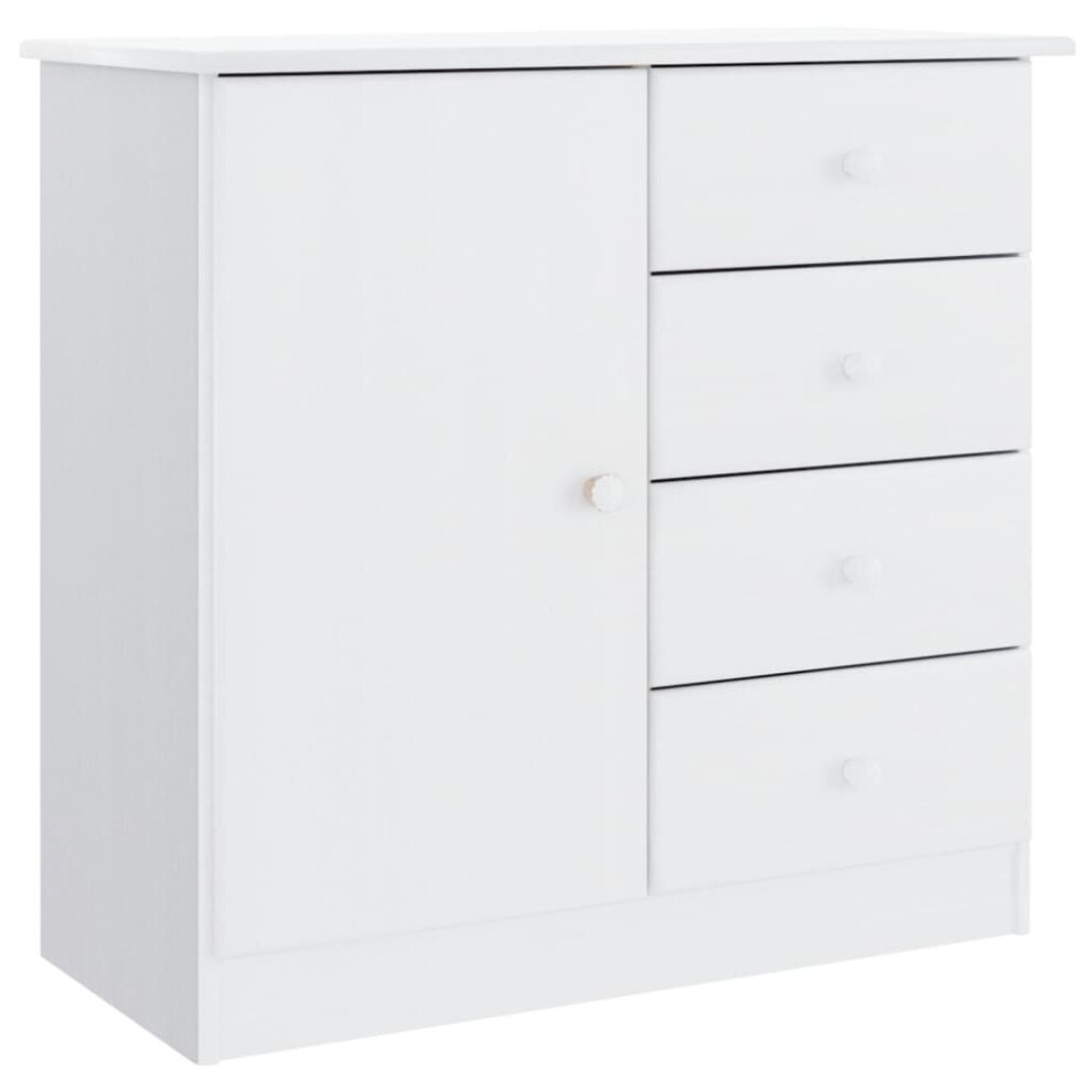 (white) vidaXL Sideboard Storage Cupboard Side Cabinet Buffet ALTA Solid Wood Pine