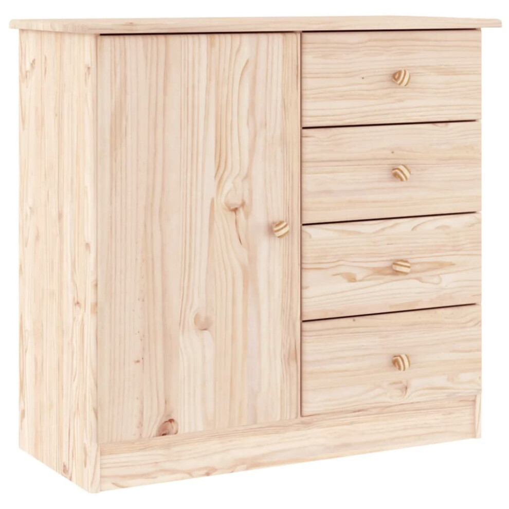 (brown) vidaXL Sideboard Storage Cupboard Side Cabinet Buffet ALTA Solid Wood Pine
