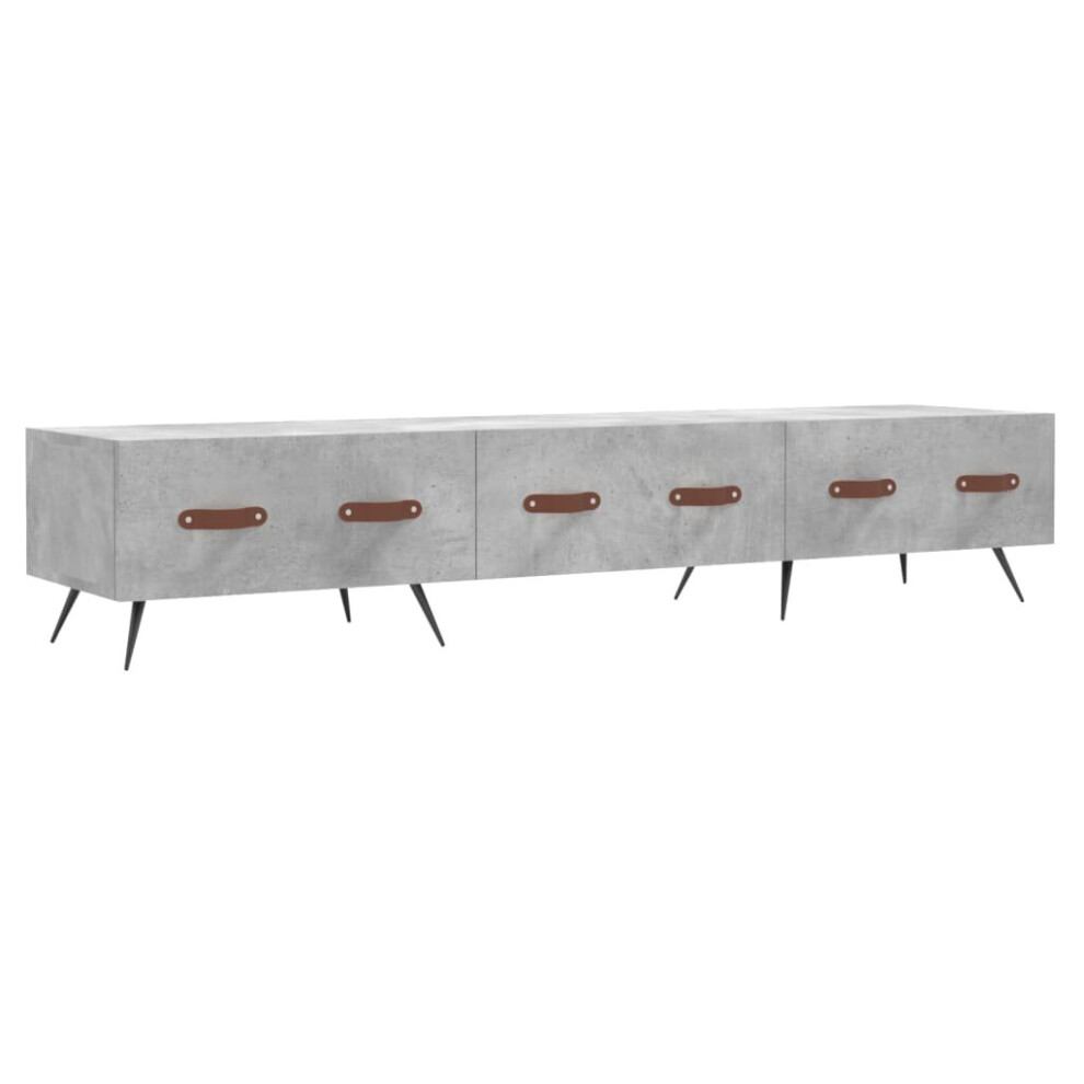 vidaXL TV Cabinet TV Unit Media Cabinet TV Stand Concrete Grey Engineered Wood