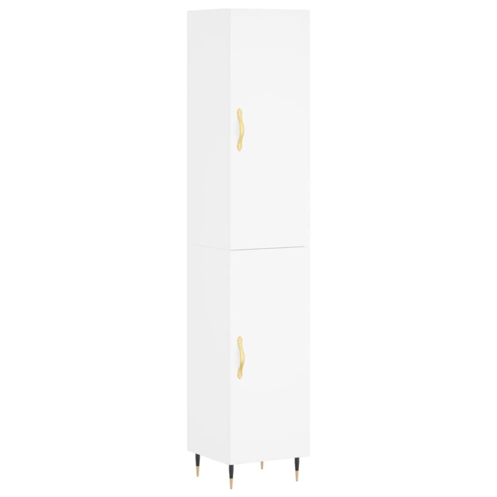 vidaXL Highboard Sideboard Cupboard Storage Cabinet White Engineered Wood