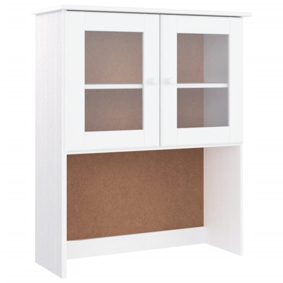 Vidaxl (White) Dresser Top Wooden Kitchen Shelf Top For Highboard Alta Solid Wood Pine