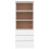 VidaXL (white) vidaXL Bookcase Book Shelf Display Cabinet with Drawers ALTA Solid Wood Pine 3
