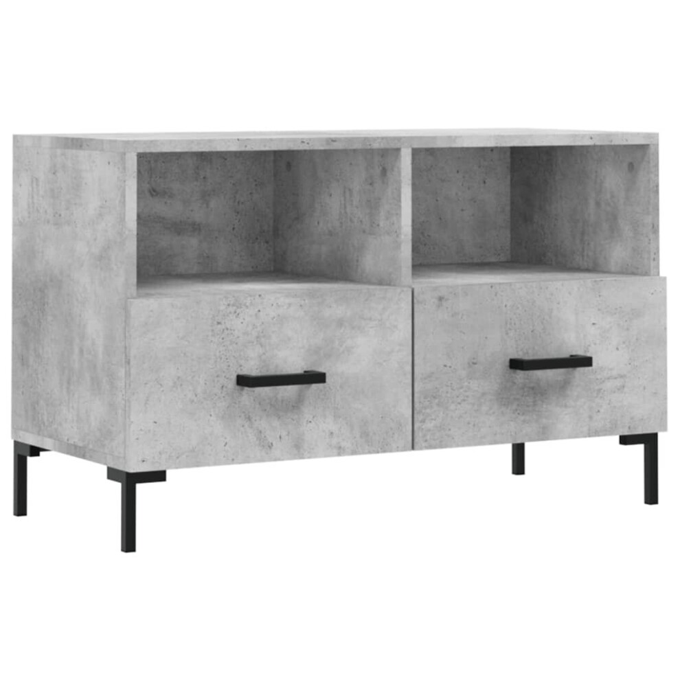 Vidaxl (Concrete Grey) Tv Cabinet Tv Unit Sideboard Media Unit Tv Stand White Engineered Wood