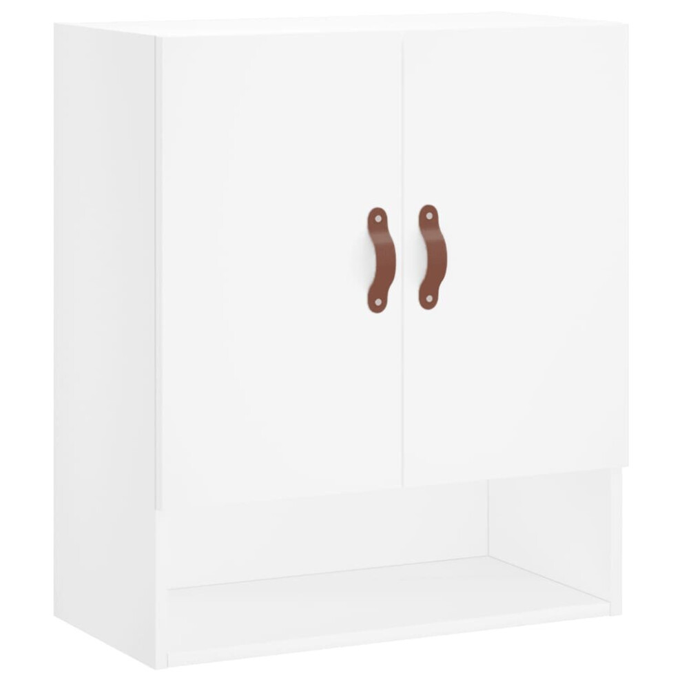 Vidaxl Wall Cabinet Storage Cabinet Display Cabinet White Engineered Wood