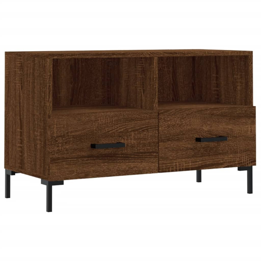 (brown oak) vidaXL TV Cabinet TV Unit Sideboard Media Unit TV Stand White Engineered Wood