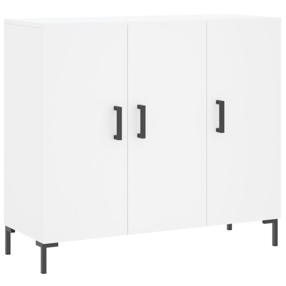 Vidaxl (White) Sideboard Storage Cabinet Cupboard Side Cabinet White Engineered Wood